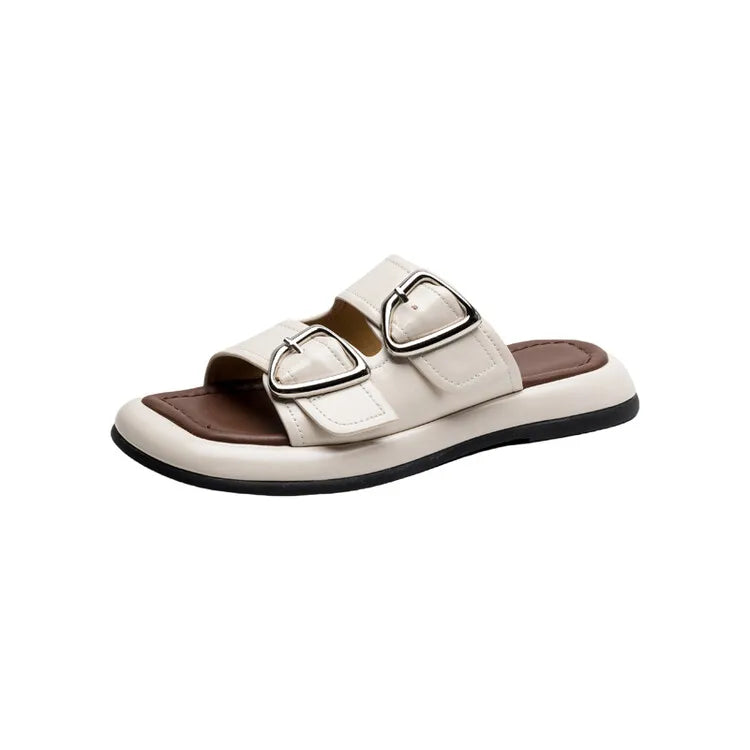 Duttini | Twin-Buckle Slide Sandals