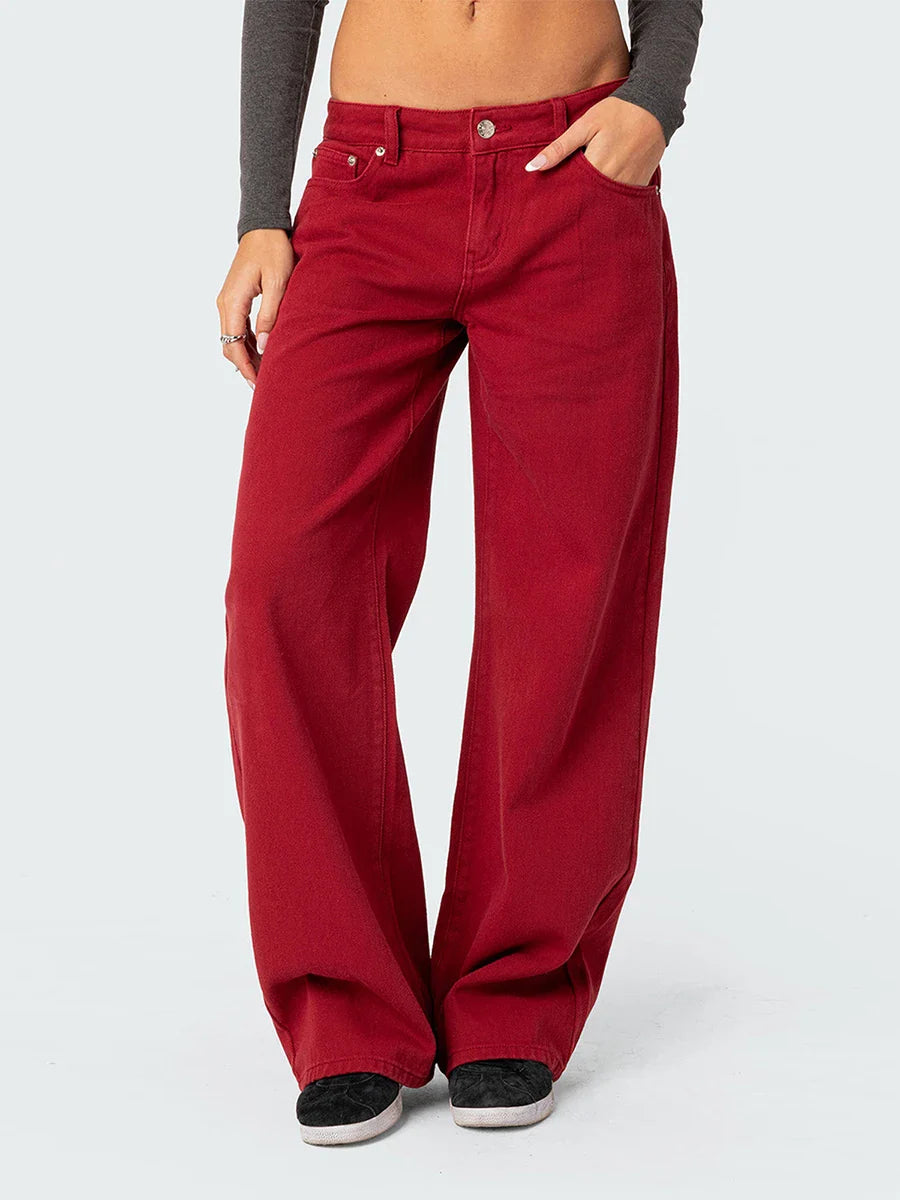 Duttini | Straight Jeans for Women in Blue Denim