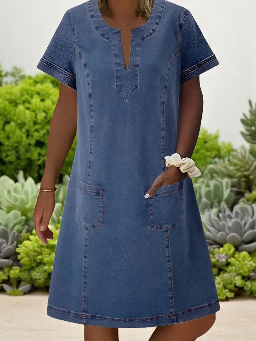 Duttini | Soft Denim Dress with a Flattering Silhouette