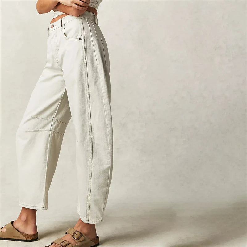 Duttini | Barrel-Leg Denim Jeans for Women
