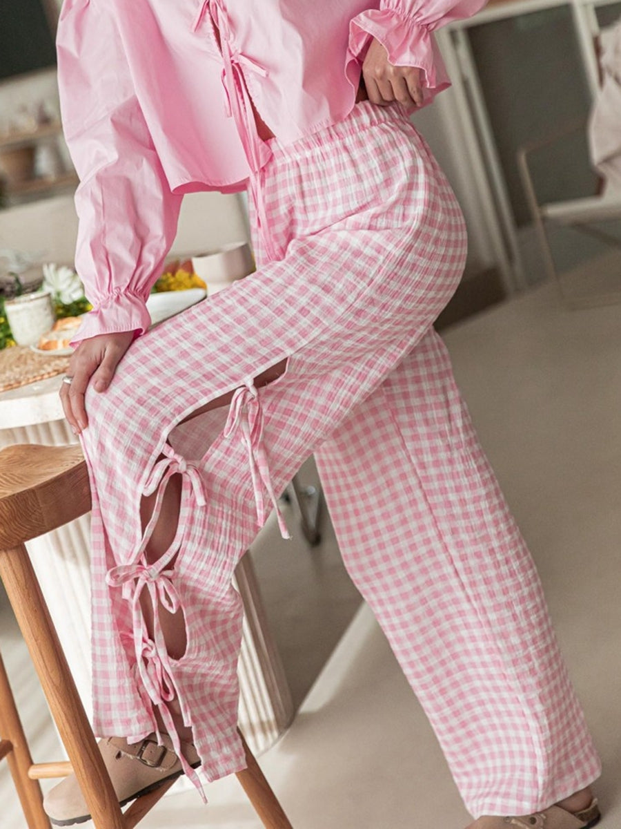 Duttini | Checkered Cotton Trousers