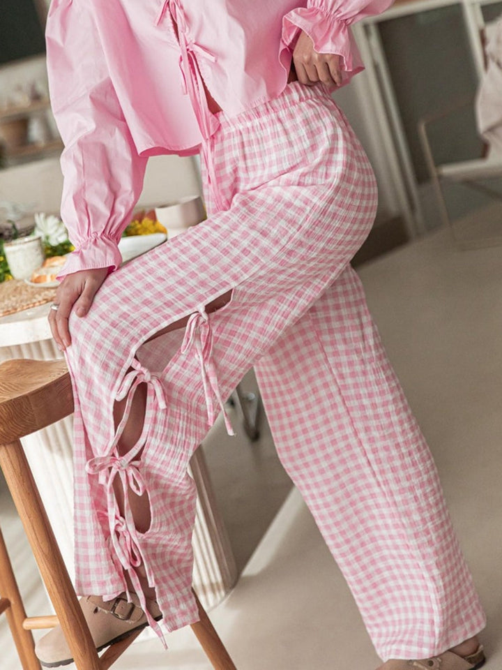 Duttini | Checkered Cotton Trousers