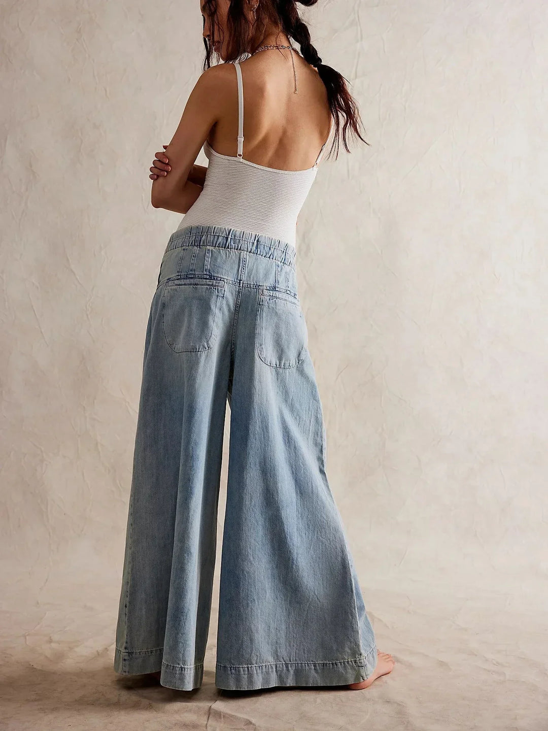 Duttini | Women's Chambray Pull-On Jeans
