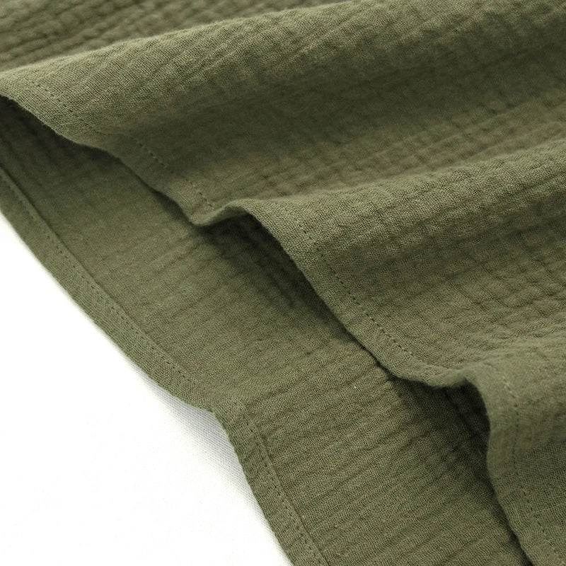 Duttini | V-Neck Crop Tee for Women in Gauze Fabric