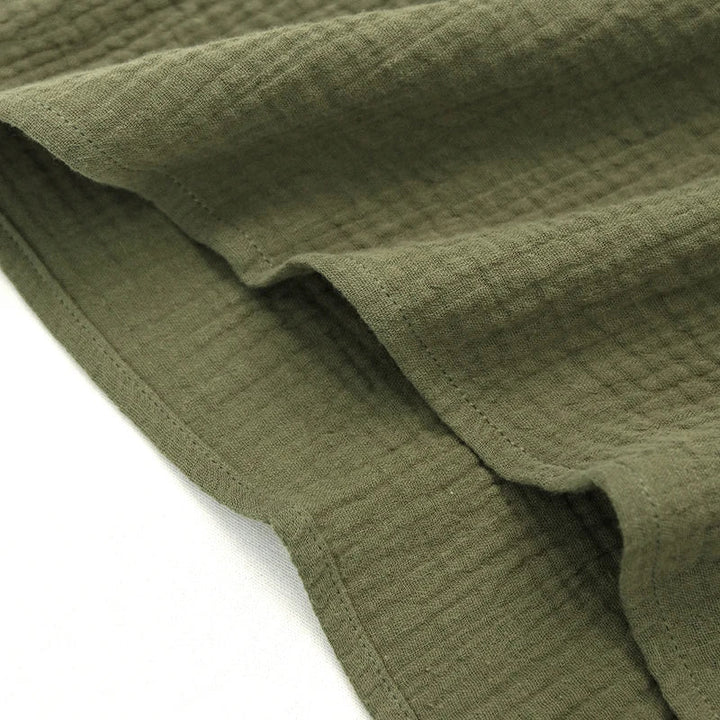 Duttini | V-Neck Crop Tee for Women in Gauze Fabric