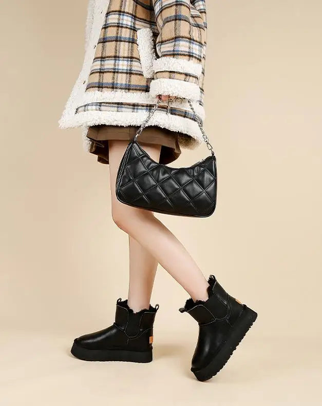 Duttini | Leather Fur Boots
