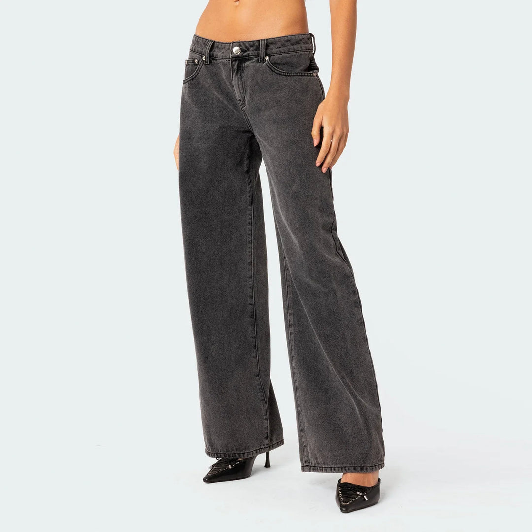 Duttini | Straight Jeans for Women in Blue Denim
