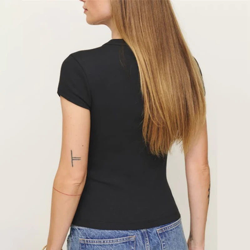 Duttini | Snapfront Knit Top for Women