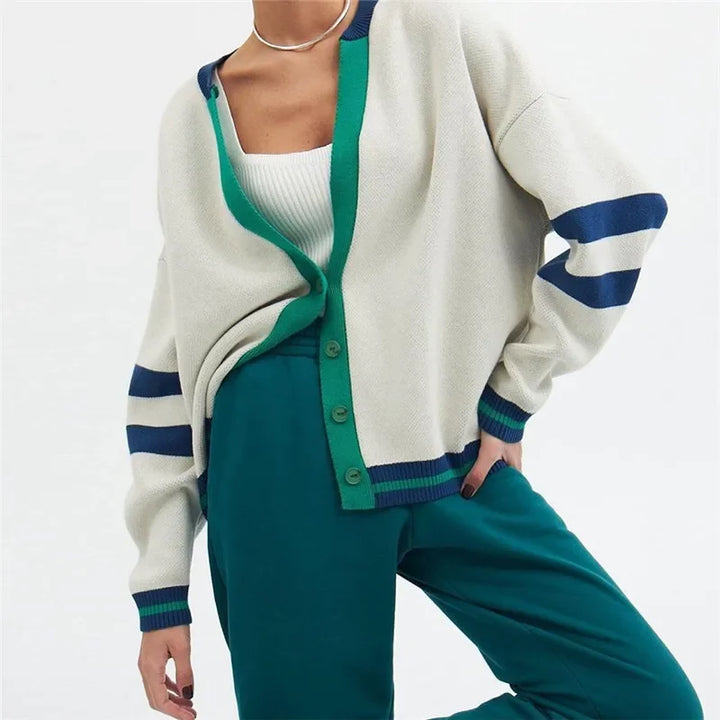 Duttini | Cotton Cardigan for Women in Classic Fit, Beige