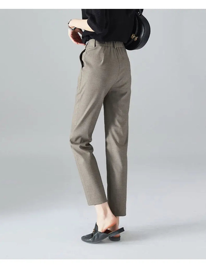 Duttini | High-Waist Trousers for Women in Black