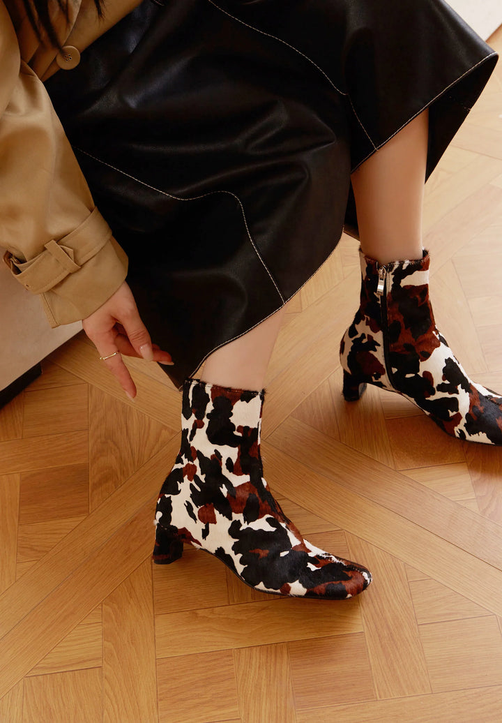Duttini | Calf Hair Ankle Boots