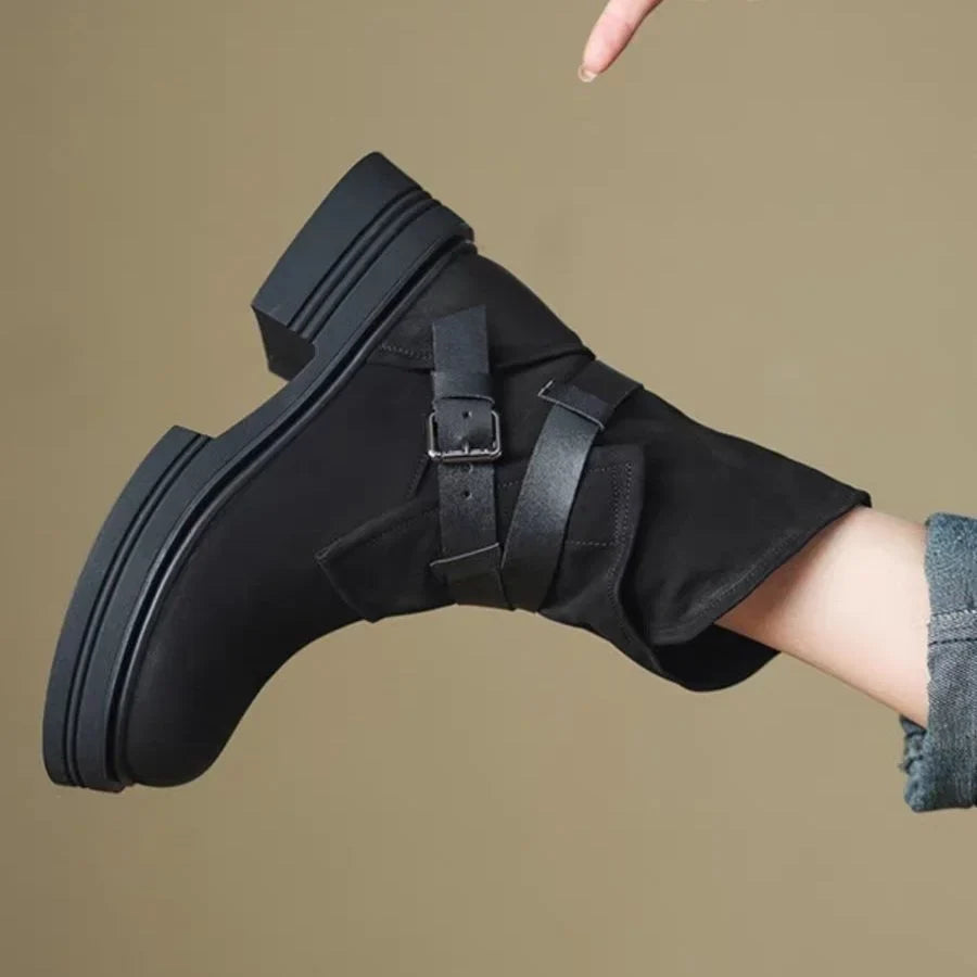 Duttini | Buckle Moto Boots