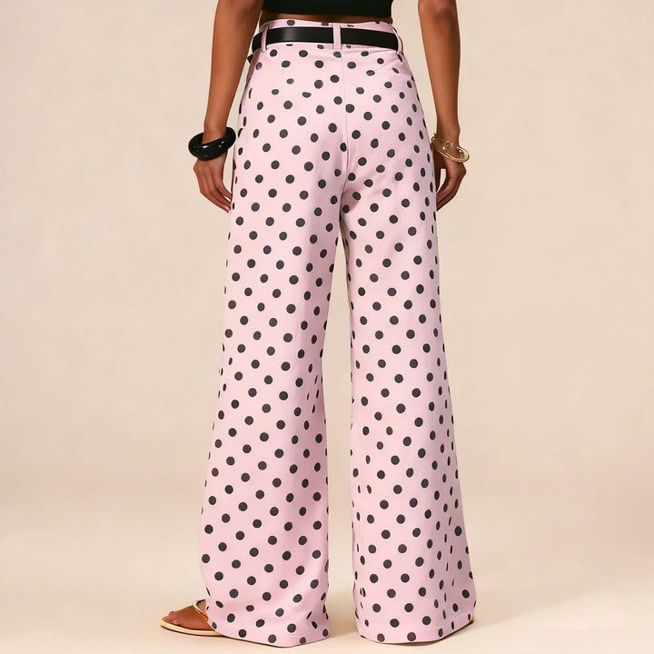 Duttini | Wide-Leg Trouser for Women in Polka Dot Print