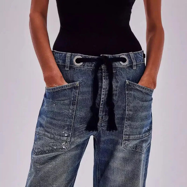 Duttini | Artisan Pants for Women in Natural Fabric, Relaxed Fit, Beige