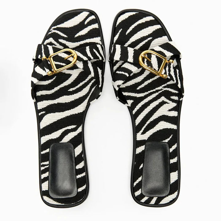 Duttini | Italian Leather Cutout Slide Sandal