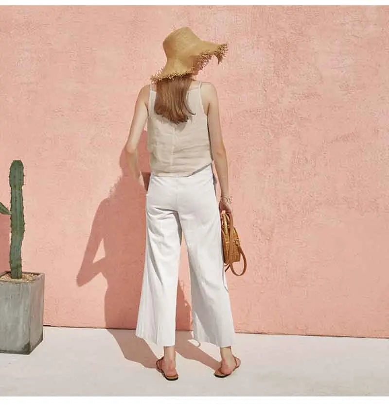 Duttini | Satin Strap Linen Cami