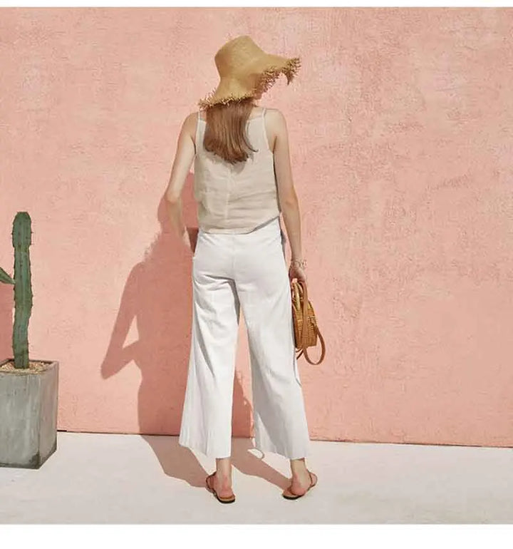 Duttini | Satin Strap Linen Cami