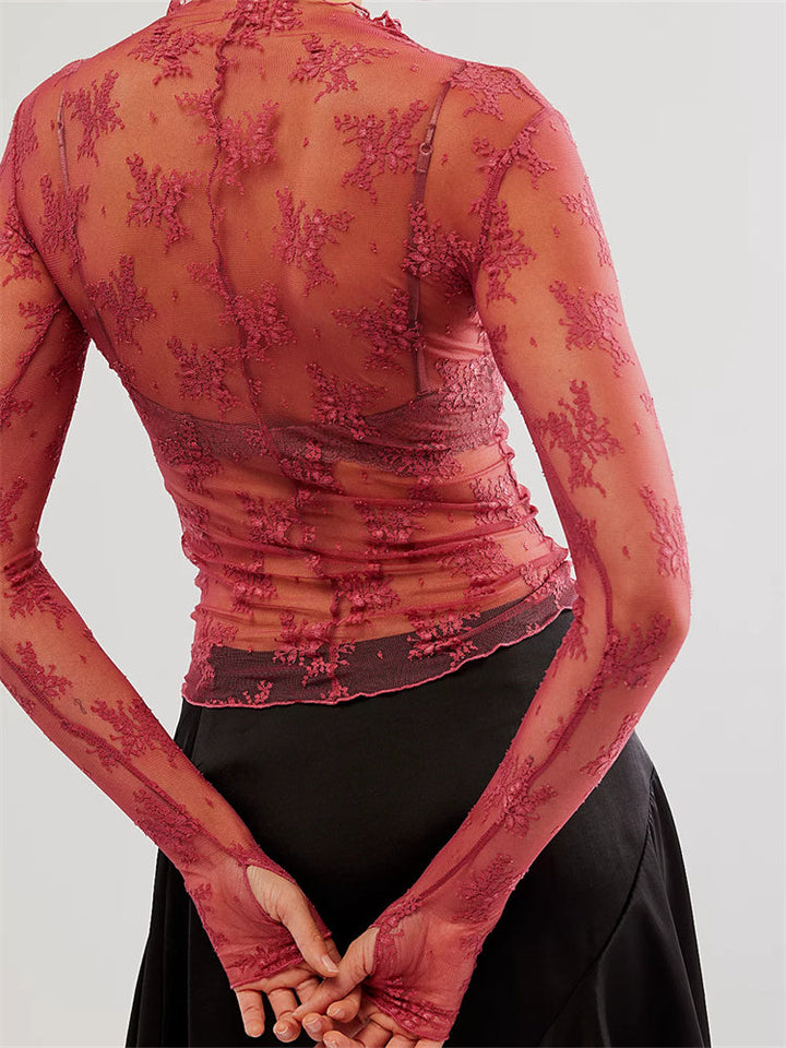 Duttini | Lace Transparent Top for Women