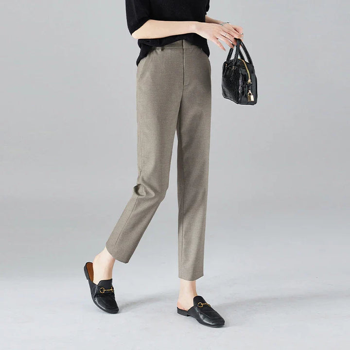 Duttini | High-Waist Trousers for Women in Black