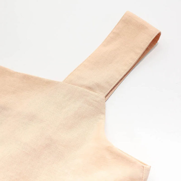 Duttini | Square Neck Linen Crop Tank