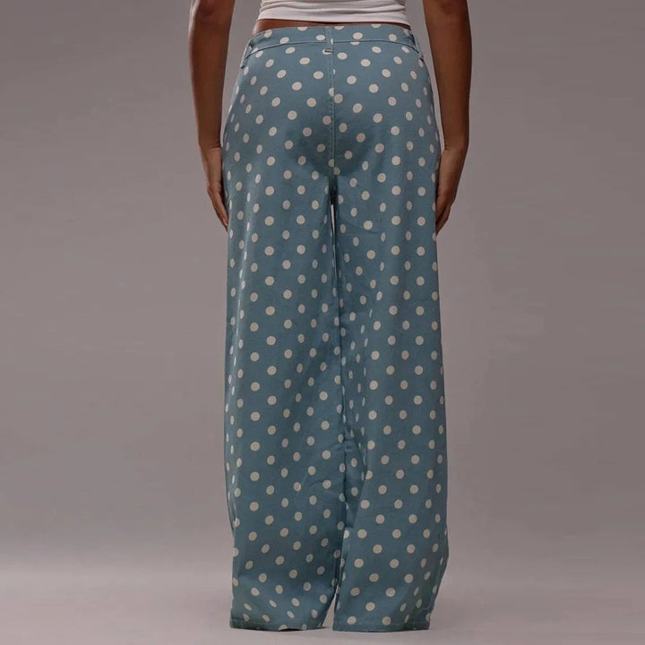 Duttini | Wide-Leg Trouser for Women in Polka Dot Print