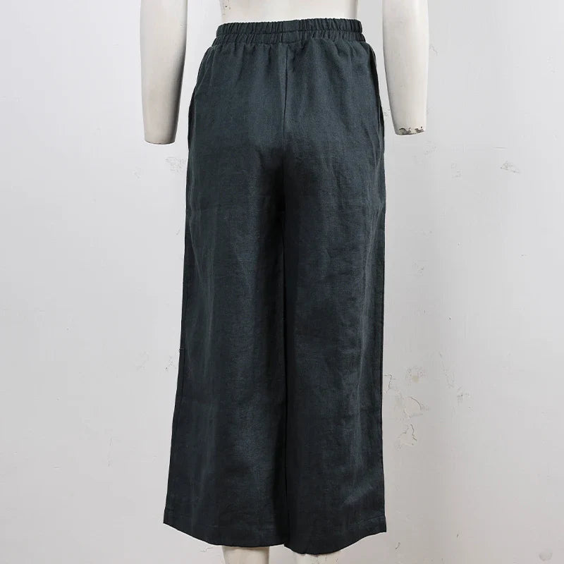 Duttini | Wide Leg Linen Pant for Women in Natural