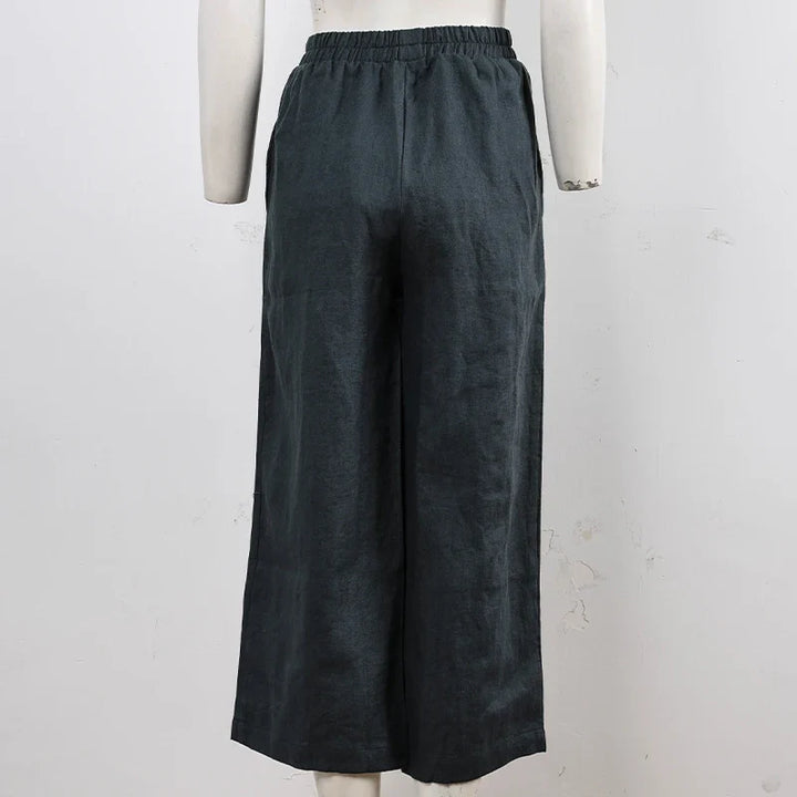 Duttini | Wide Leg Linen Pant for Women in Natural