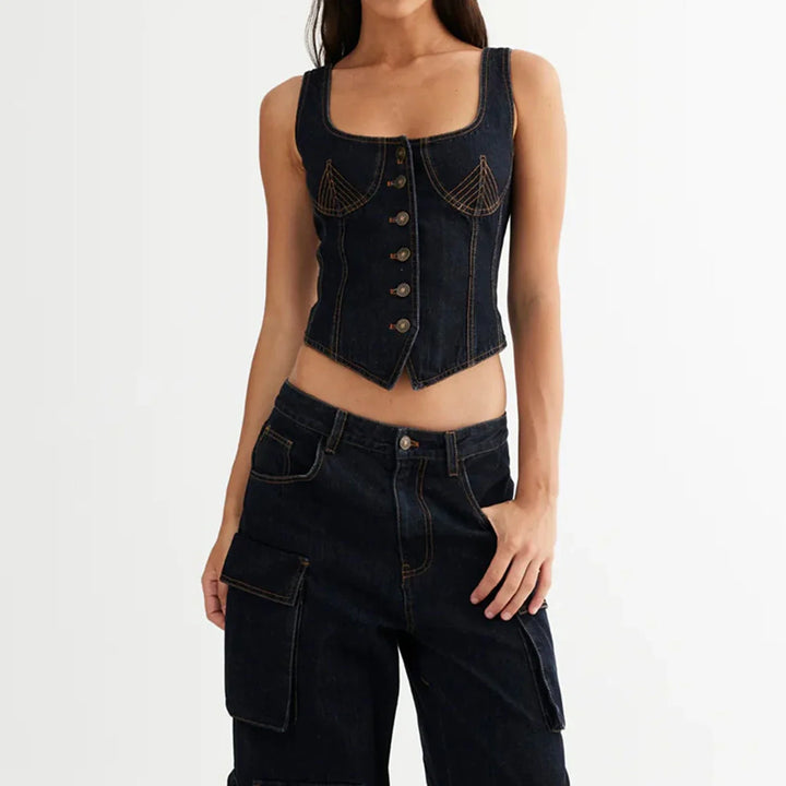 Duttini | Denim Vest Top for Women
