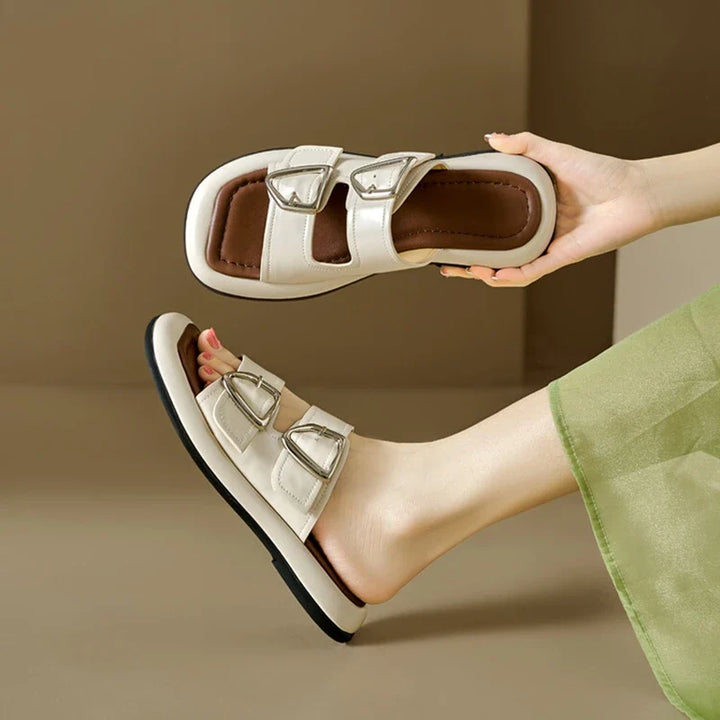Duttini | Twin-Buckle Slide Sandals