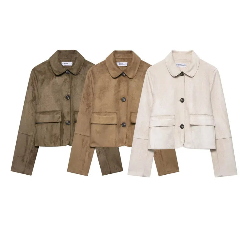 Duttini | Suede Cropped Jacket
