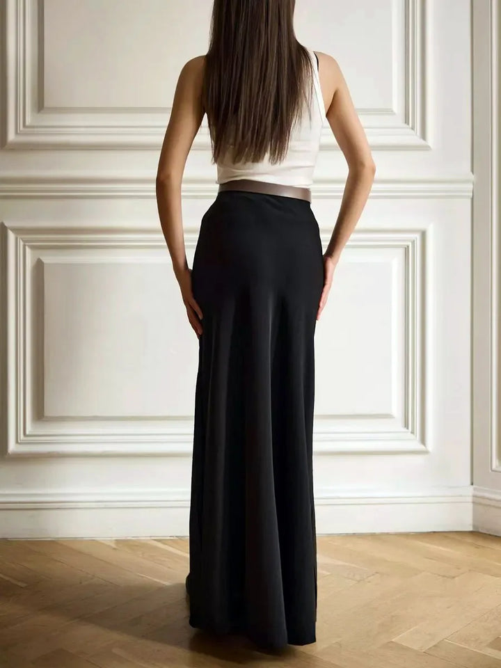 Duttini | Satin Fishtail Maxi Skirt for Women