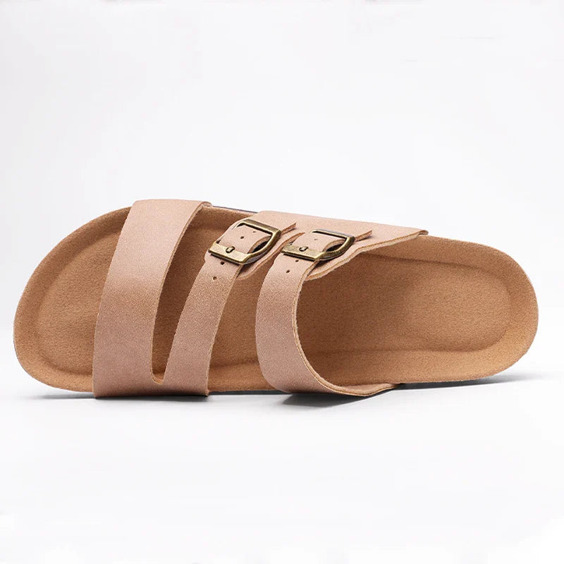 Duttini | Nappa Leather Orthopedic Double Buckle Slide
