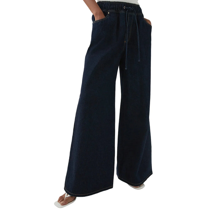 Duttini | Wide-Leg Jean for Women in Denim Blue