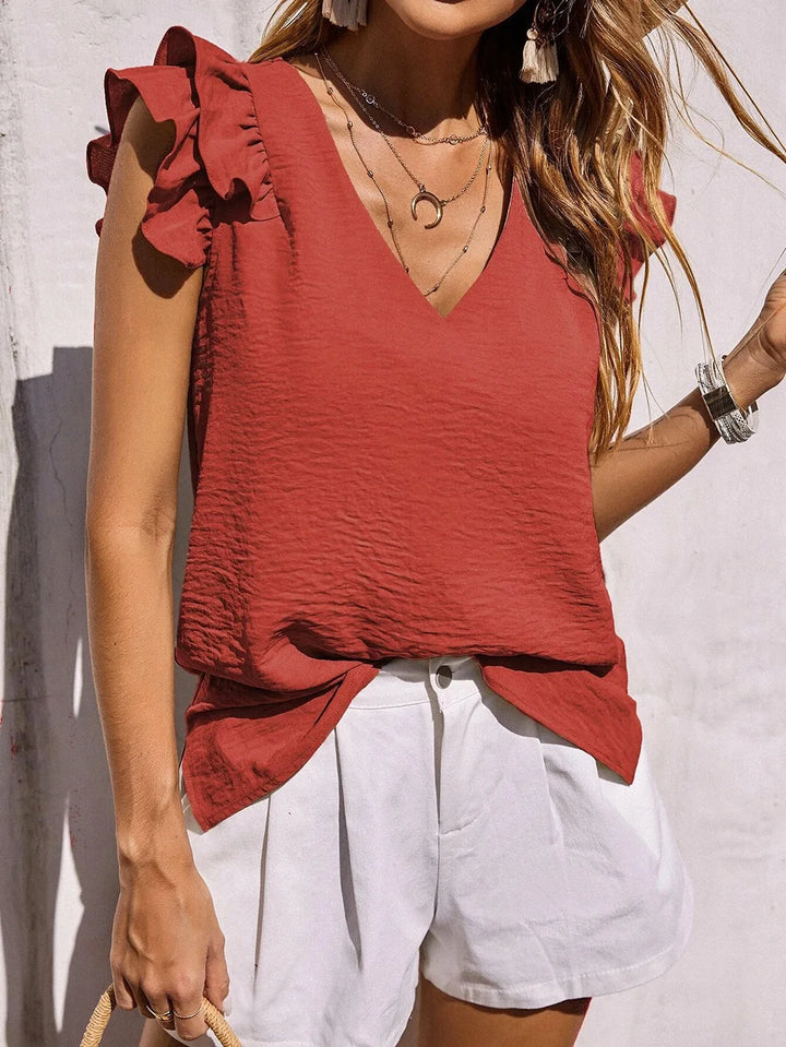 Duttini | Modern Playful Ruffle Sleeve Summer Top