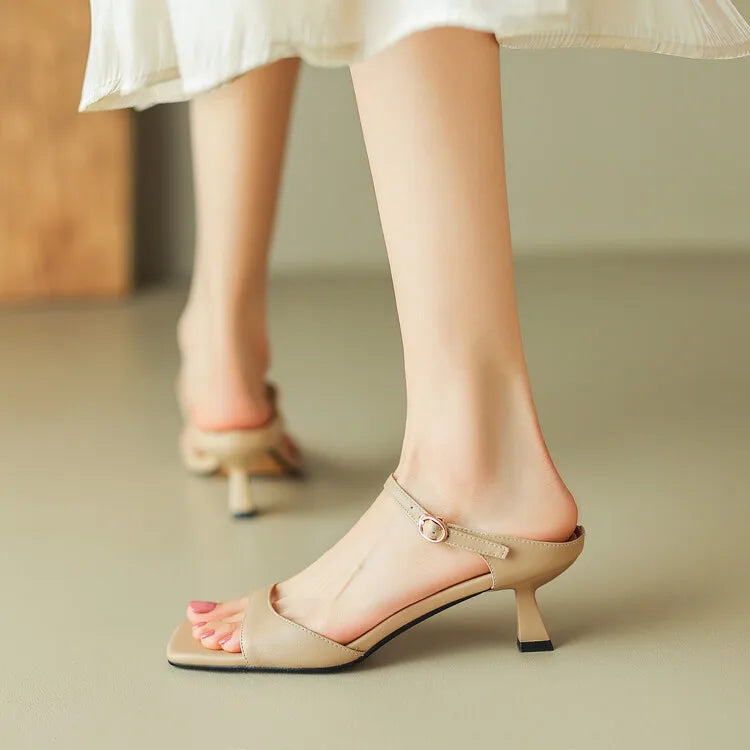 Duttini | Leather Heel Mules