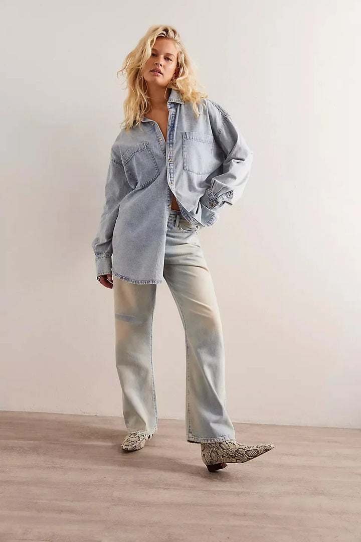 Duttini | Washed Denim Overshirt for Men