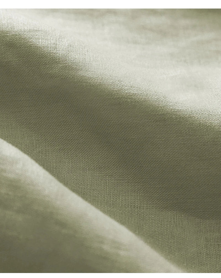 Duttini | Linen Tee for Women with Petal Sleeves in White