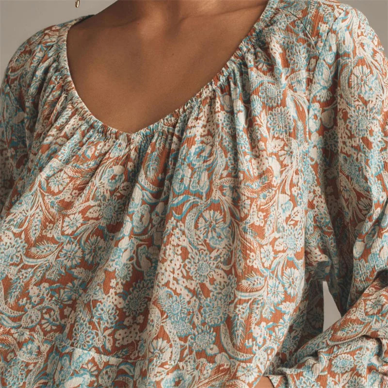 Duttini | Floral Blouse for Women in Lightweight Fabric