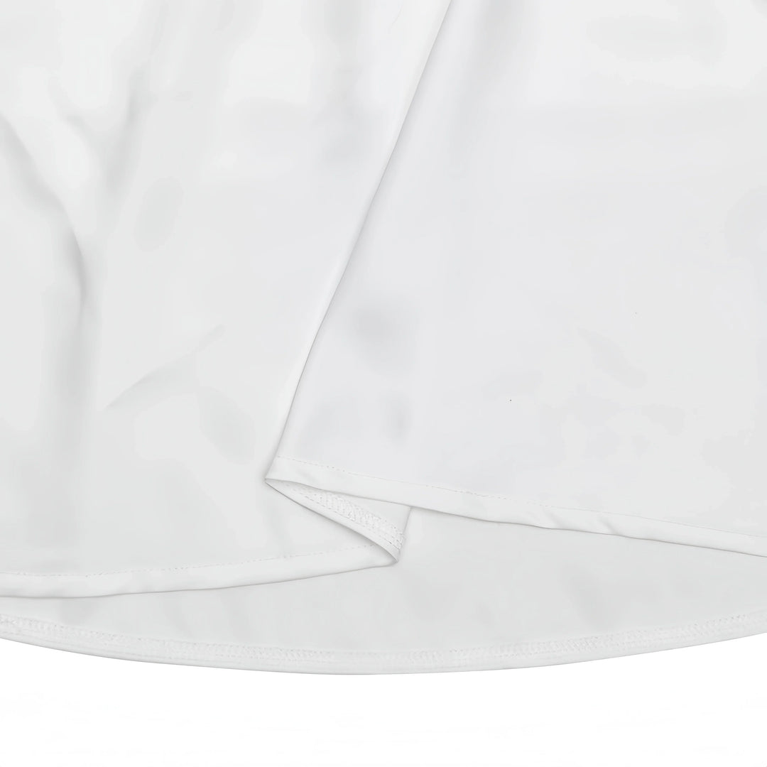 Duttini | Satin Long Sleeve Bell Cuff Top for Women in Elegant Style