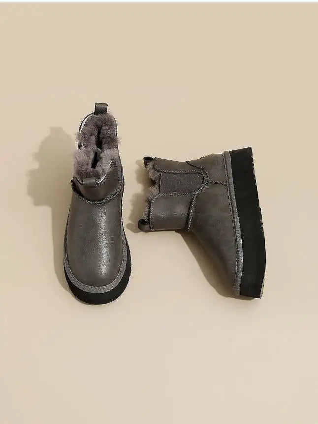 Duttini | Leather Fur Boots