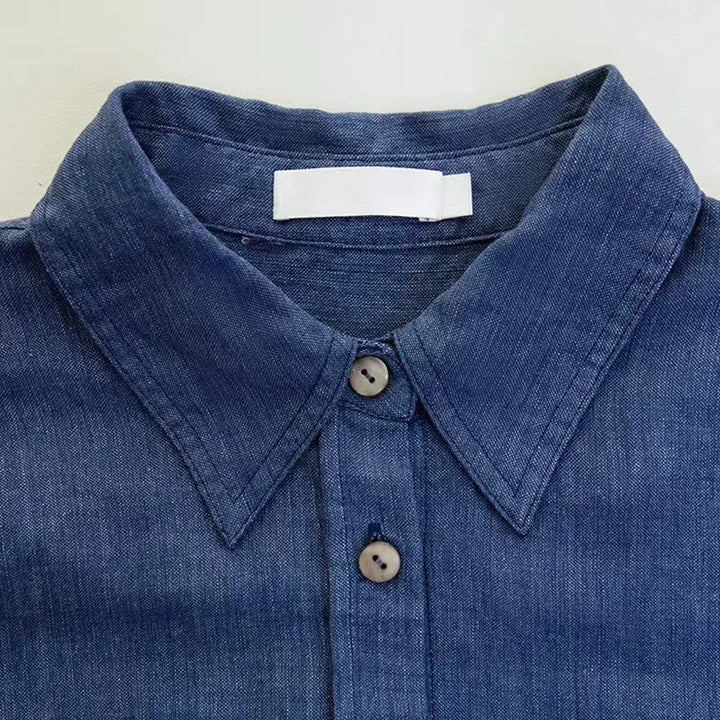Duttini | Linen Everyday Shirt for Men in Indigo