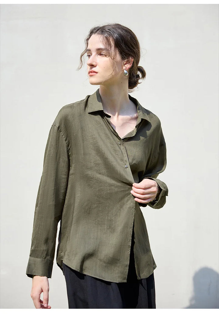 Duttini | Relaxed Ramie Button Down Shirt