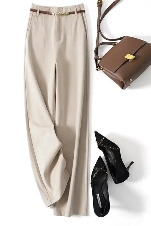 Duttini | Wide Leg Wool Trousers