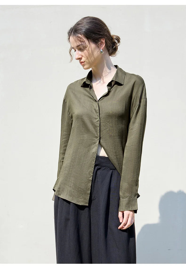 Duttini | Relaxed Ramie Button Down Shirt