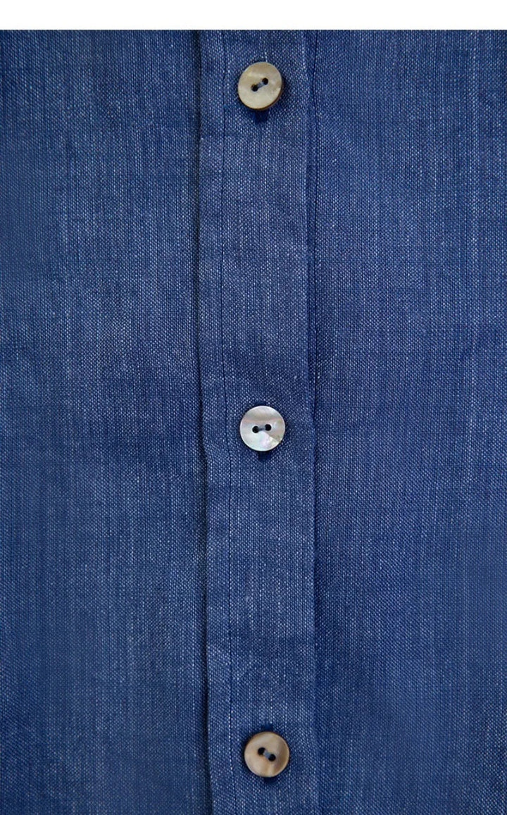 Duttini | Linen Shirt for Men in Classic Fit, White