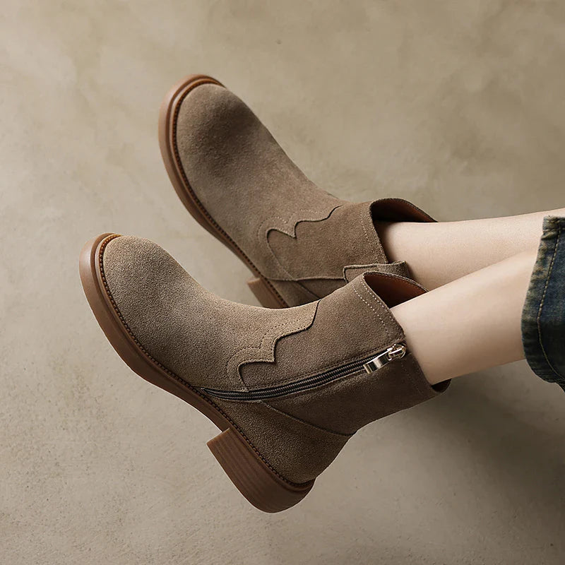 Duttini | Leather Zipper Boots
