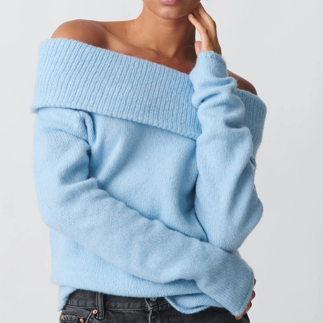 Duttini | Knit Top for Women in Soft Fabric, Relaxed Fit, Ivory