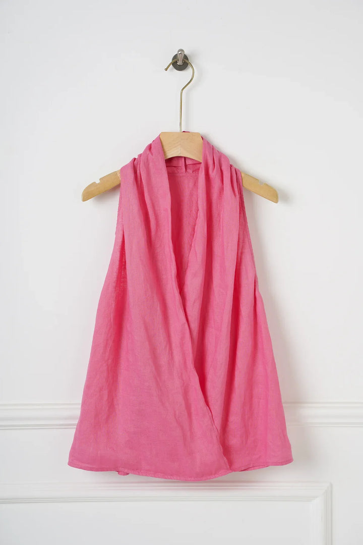 Duttini | Drape Linen Vest for Women in Natural