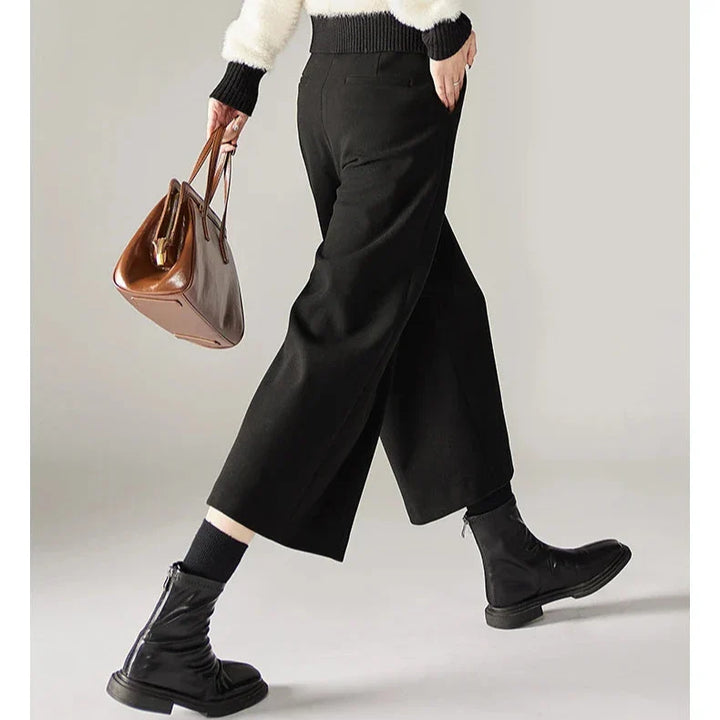 Duttini | Woolen Wide Leg Pants