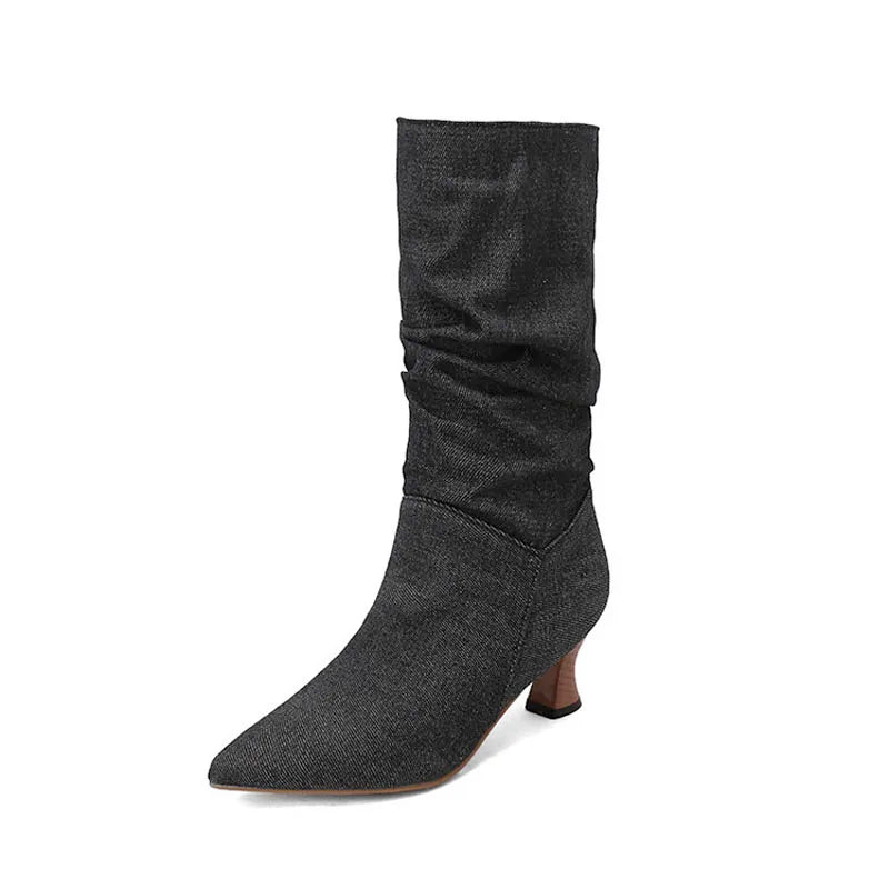 Duttini | Mid-Calf Heel Boots